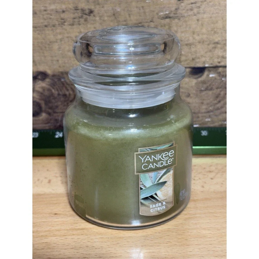 Yankee Candle Sage & Citrus 14.5 oz. Jar Candle New Christmas Winter Gift